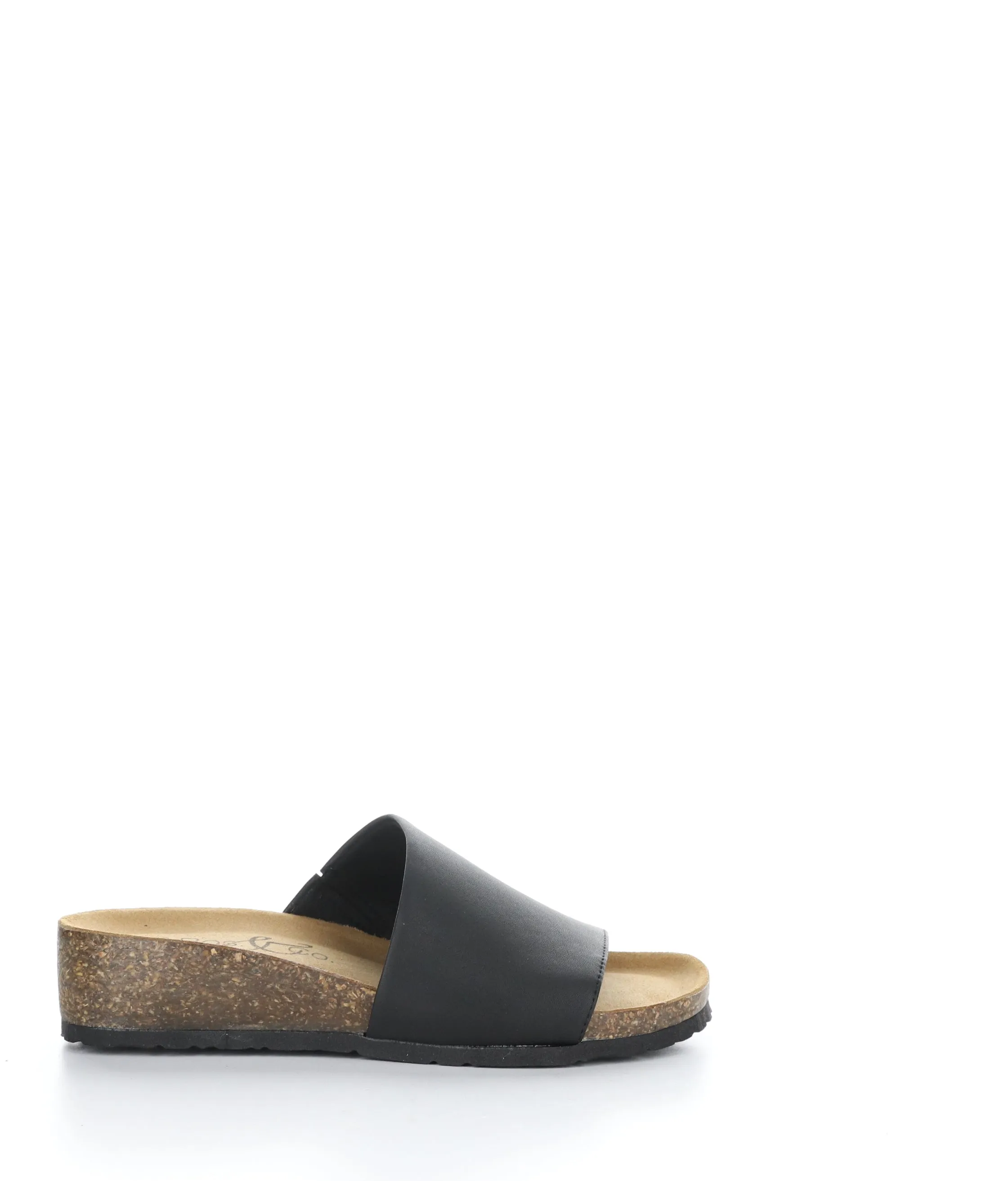 LUX BLACK Round Toe Sandals
