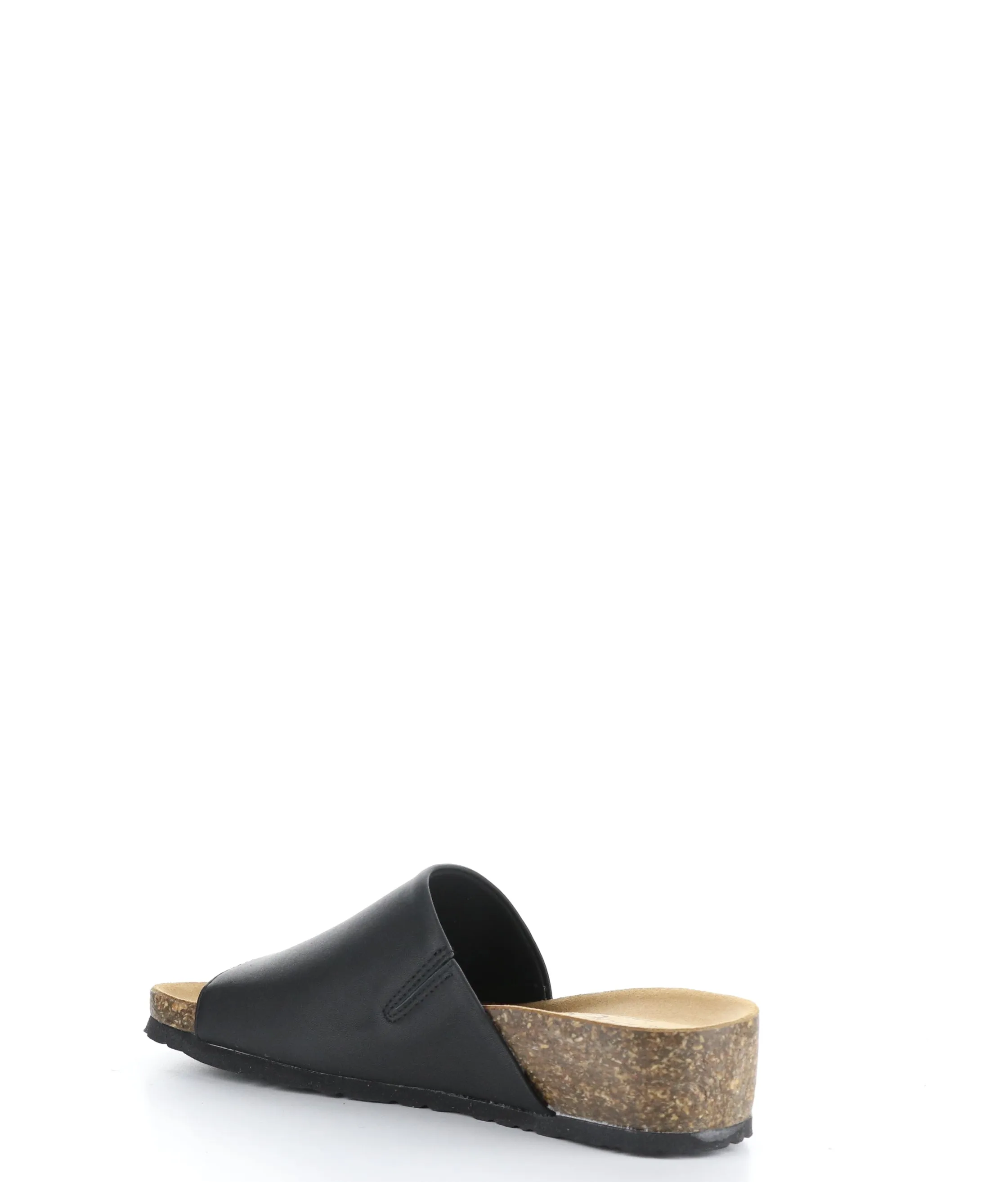 LUX BLACK Round Toe Sandals