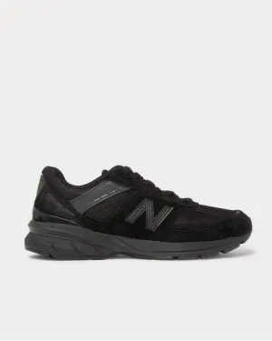 M990v5 Rubber-Trimmed Suede and Mesh  Black low top sneakers