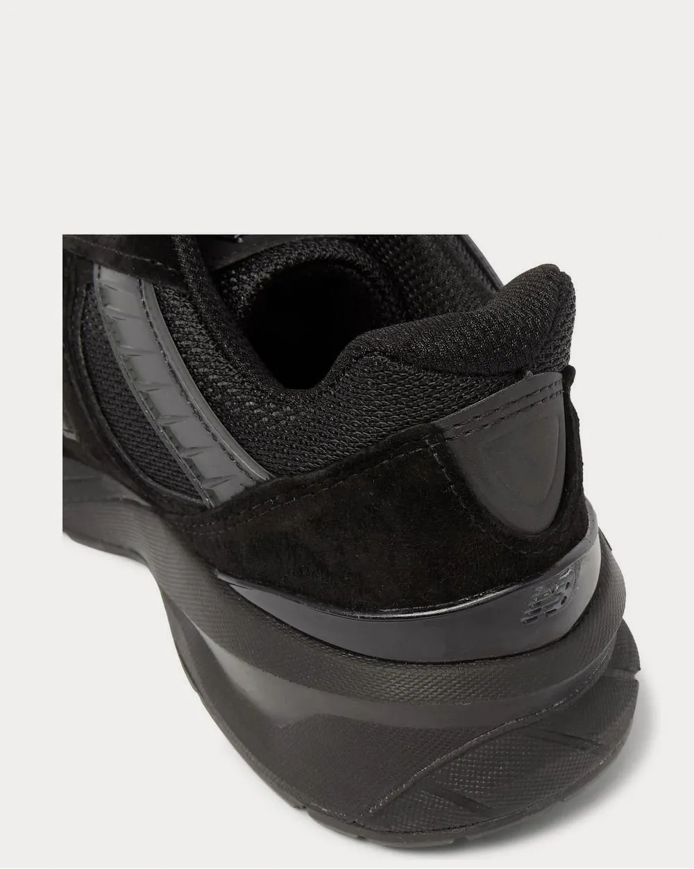 M990v5 Rubber-Trimmed Suede and Mesh  Black low top sneakers