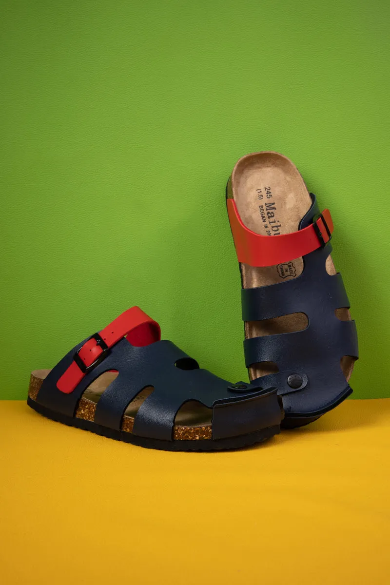 MAIBULUN | Summer Picnic Cut-Out Clog - Navy