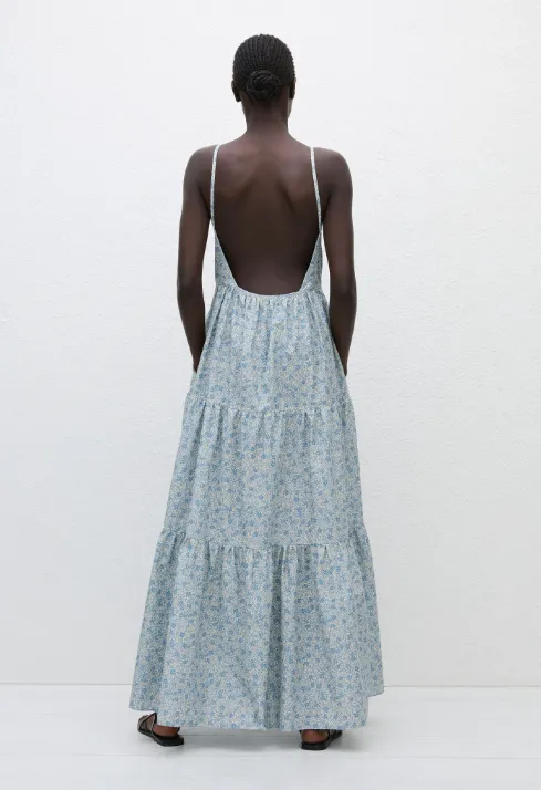 Matteau Tiered Low Back Sundress - Cornflower