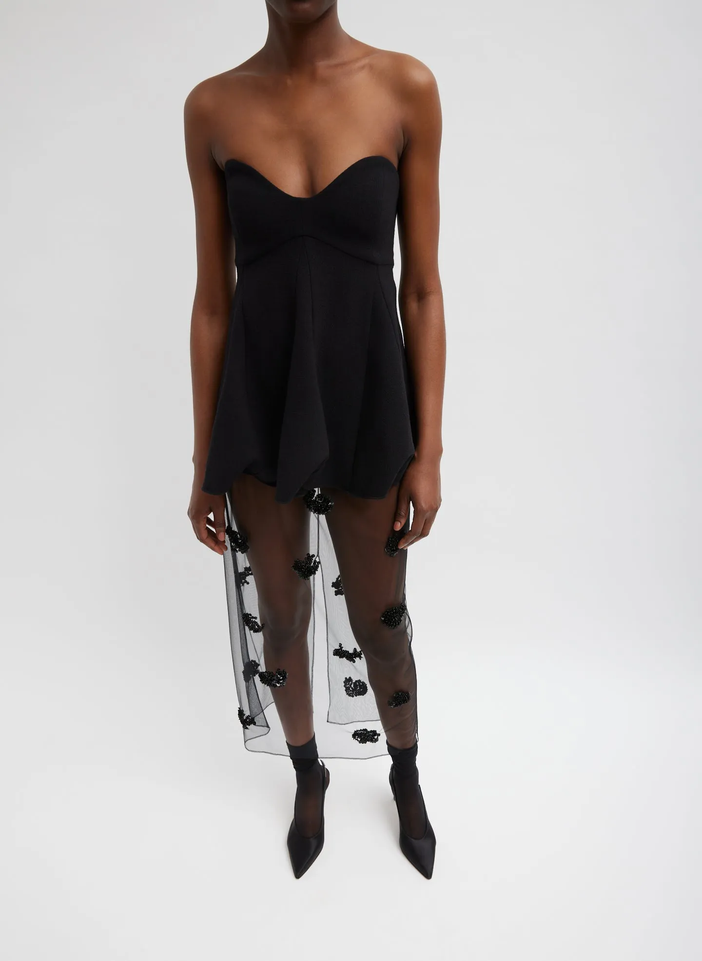 Melee Crepe Strapless Top