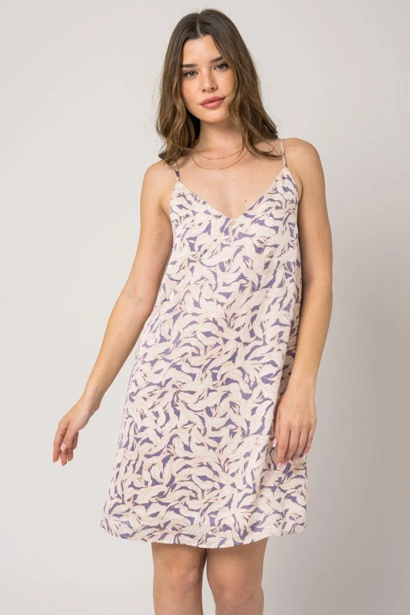 Mini Dress Spaghetti Strap Design VNeck