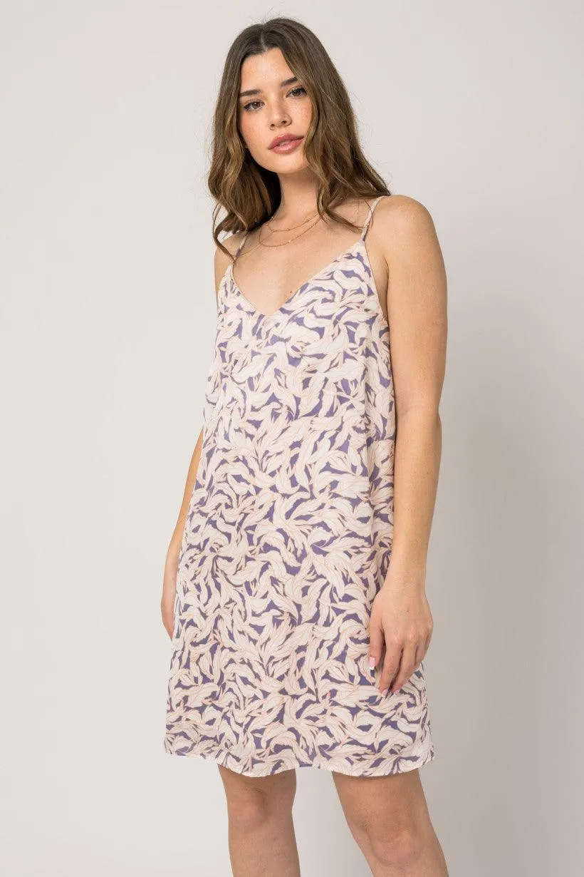 Mini Dress Spaghetti Strap Design VNeck