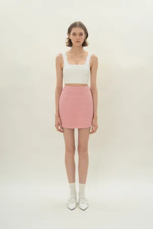 Mini Skirt in Tweed Pink