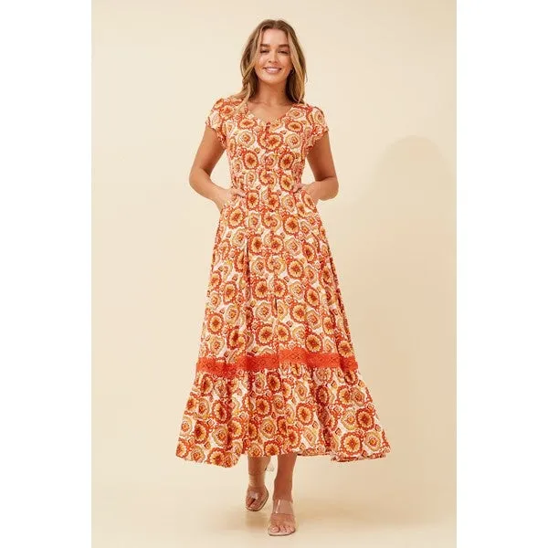 MOROCCO FLORAL MAXI DRESS