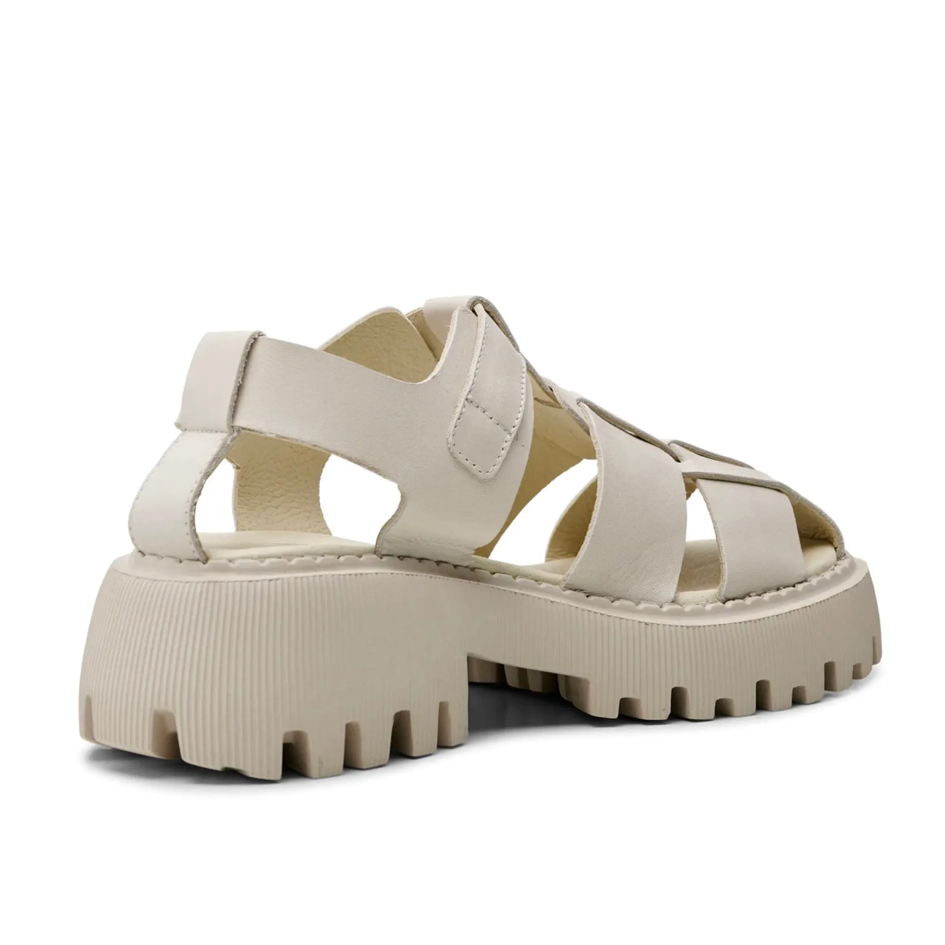 Posey Fisherman Off White Leather Sandal