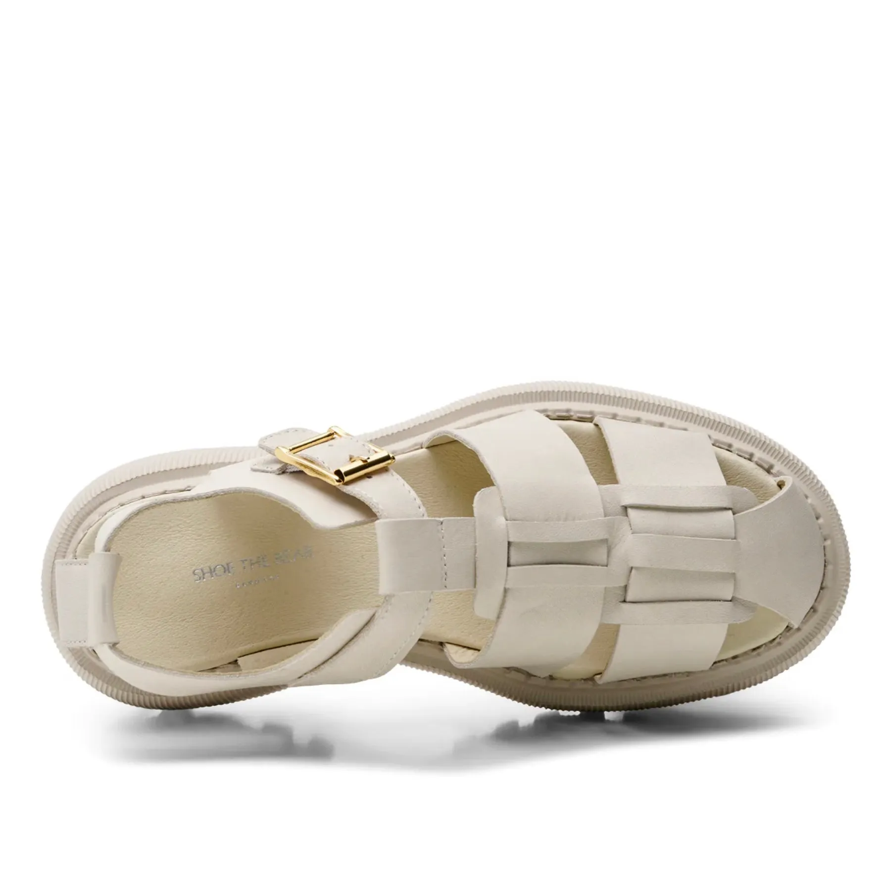 Posey Fisherman Off White Leather Sandal