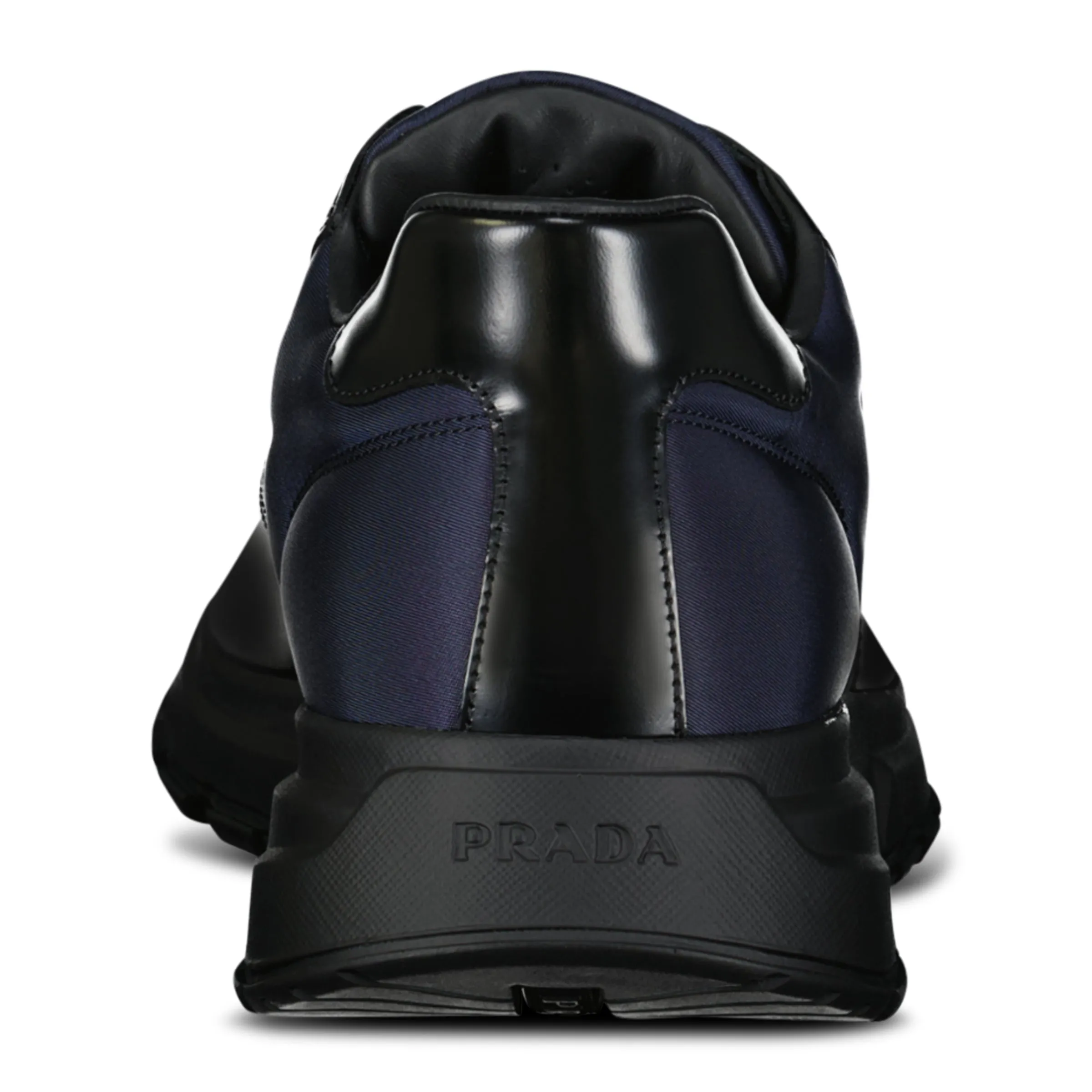 Prada Prax 01 Re-Nylon Leather Sneakers Navy & Black