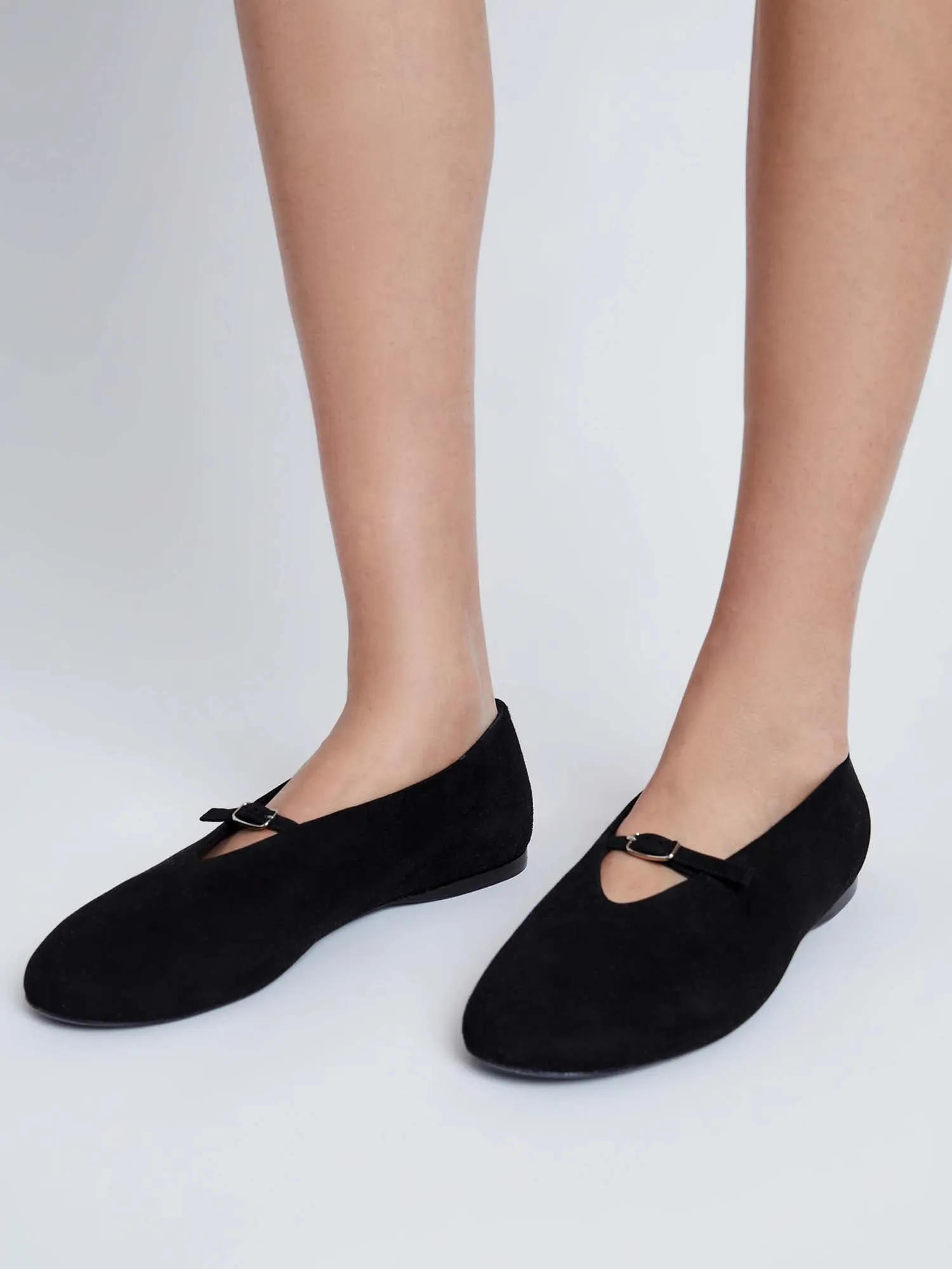 Proenza Schouler Tee Mary Jane Suede Flats