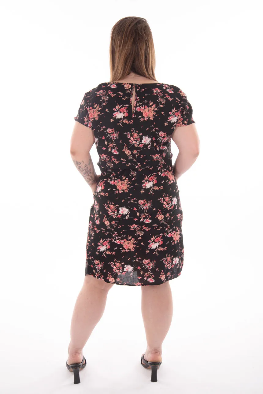 Robe genou imprimé foral | 2 couleurs