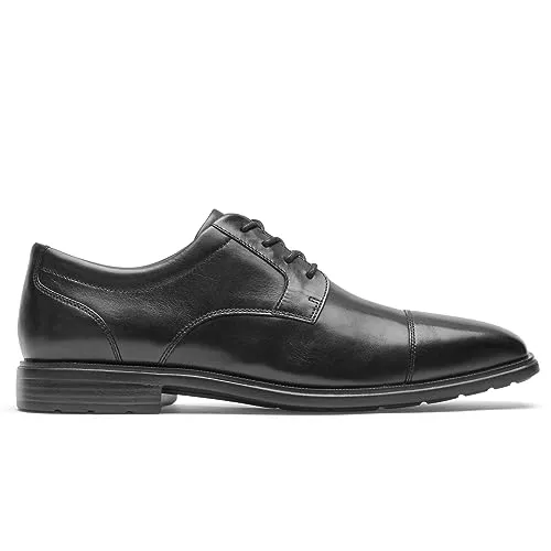 Rockport Men's Dressports Work Cap Toe Oxford, Black, 10.5