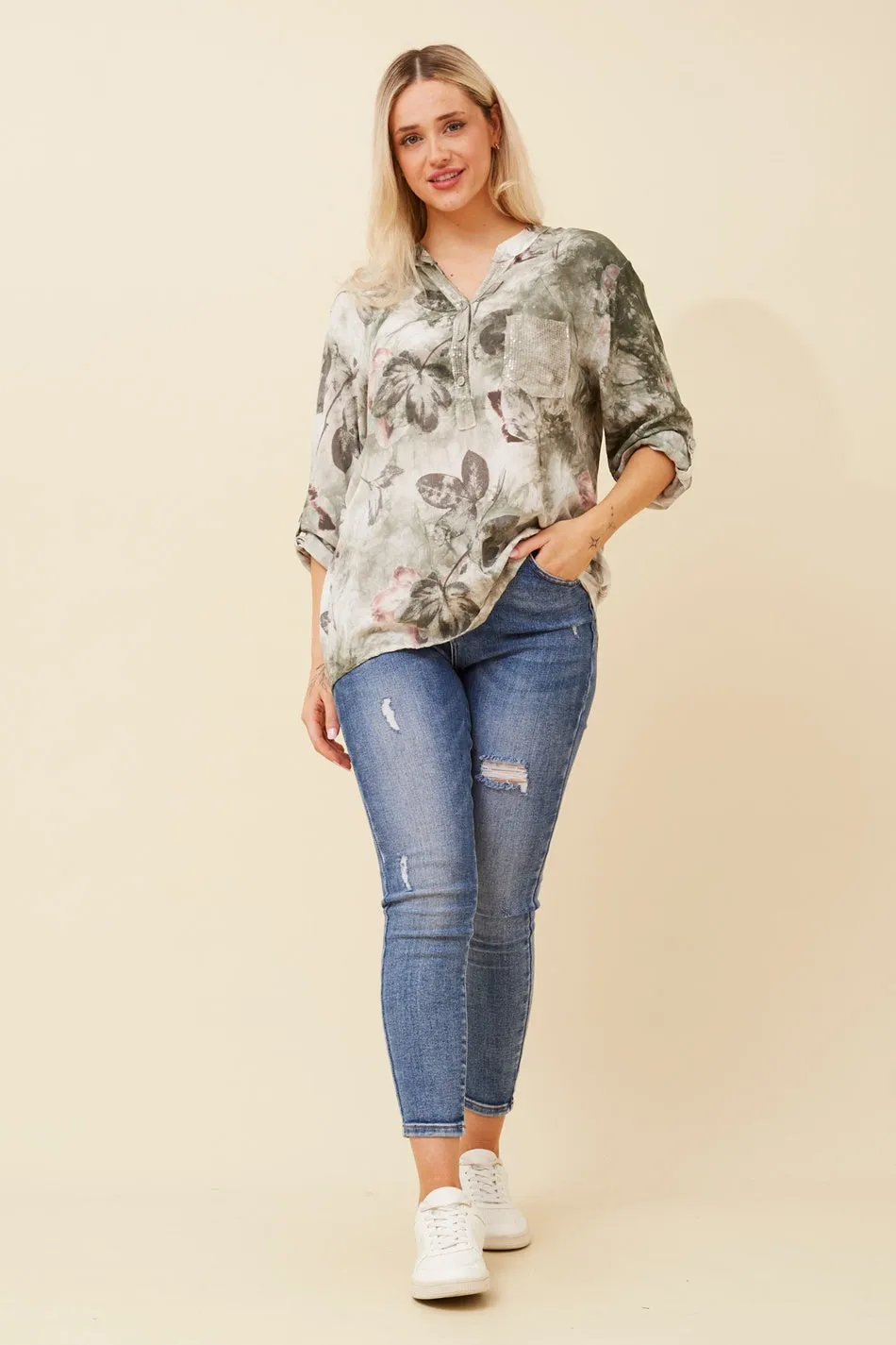 ROSETTA LEAF PRINT TOP