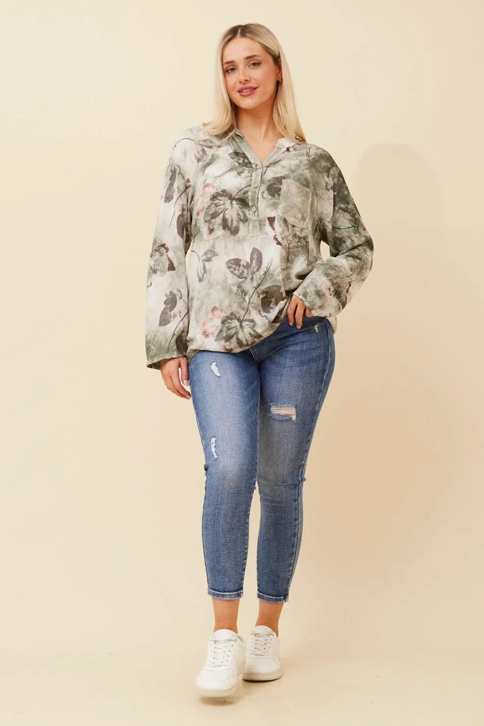 ROSETTA LEAF PRINT TOP