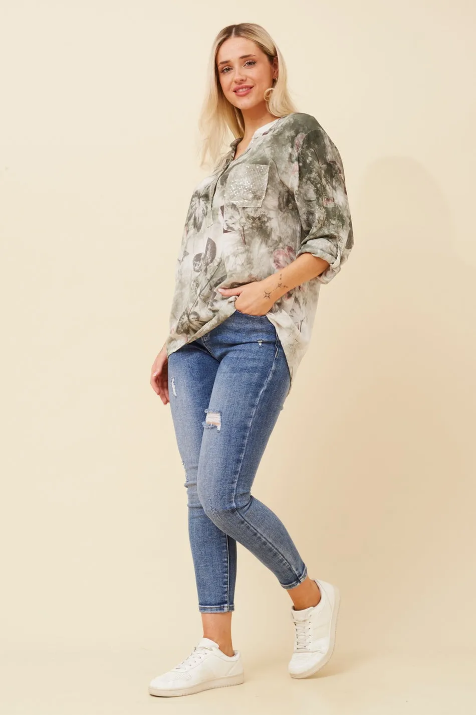 ROSETTA LEAF PRINT TOP