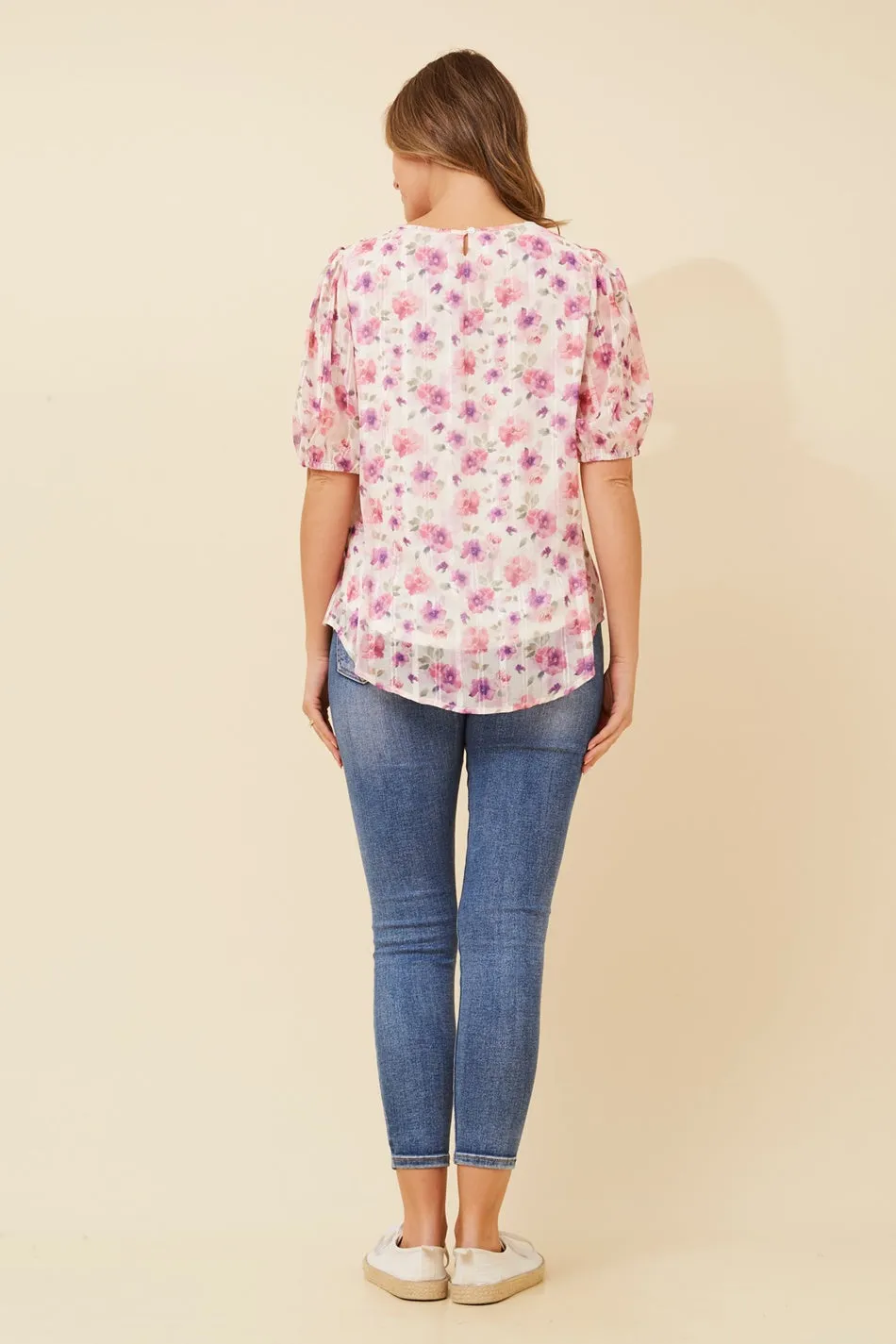 ROYAL FLORAL BLOUSE