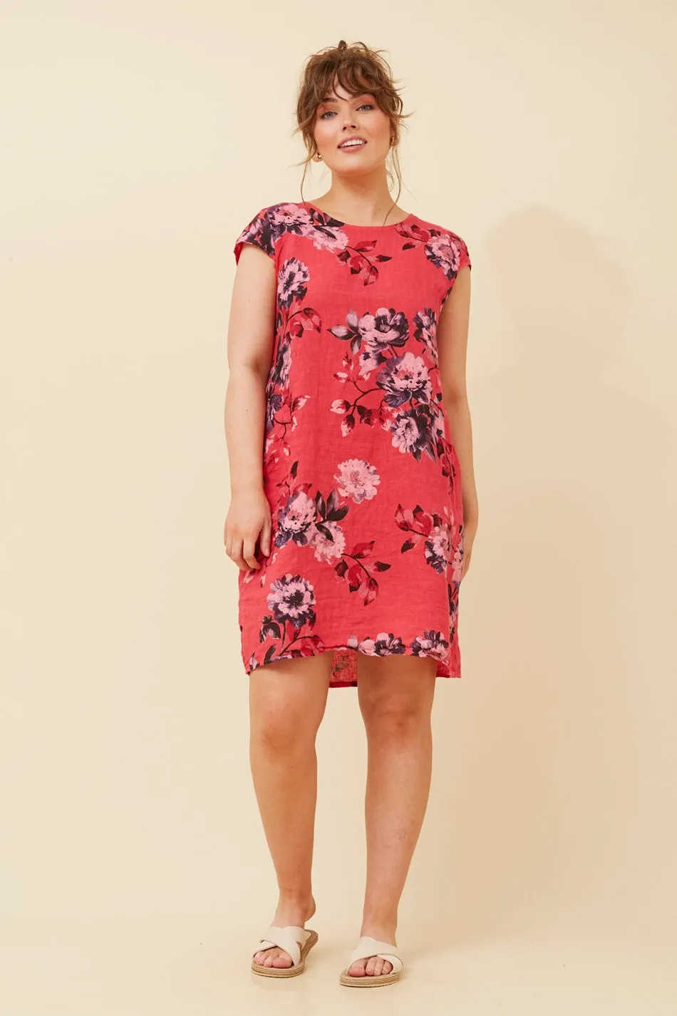 SISLEY FLORAL LINEN DRESS