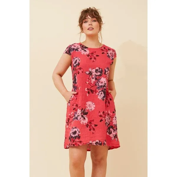 SISLEY FLORAL LINEN DRESS