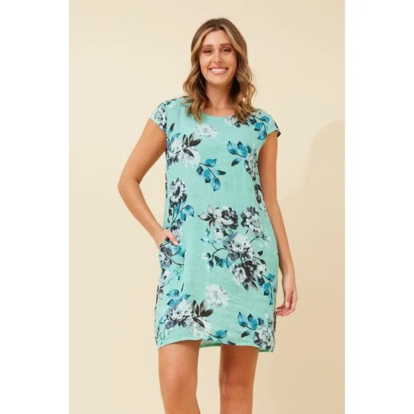 SISLEY FLORAL LINEN DRESS