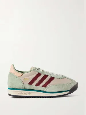 SL 72 RS leather and suede-trimmed mesh sneakers