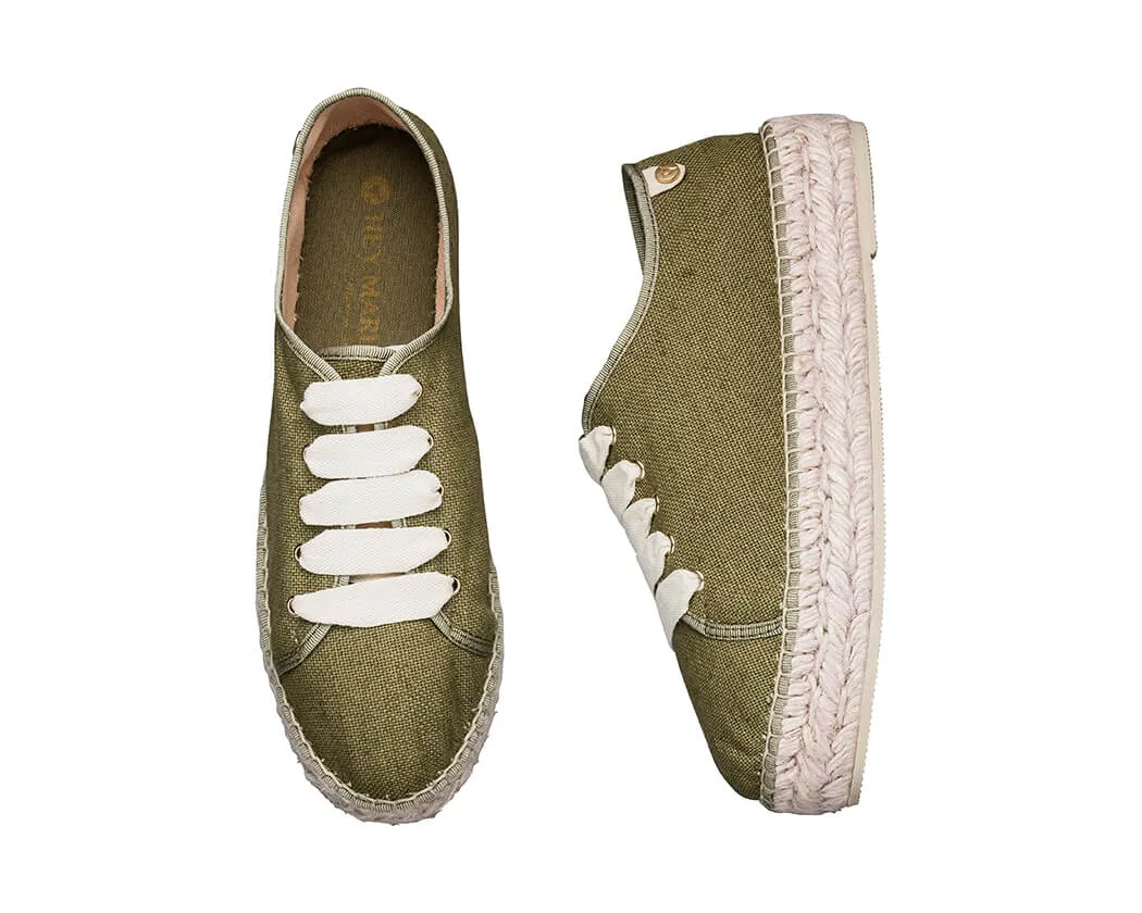 Sporty Sneaker Canvas Khaki