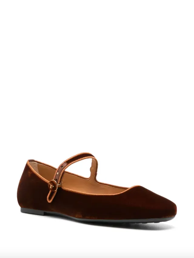 Tod's velvet ballet flats