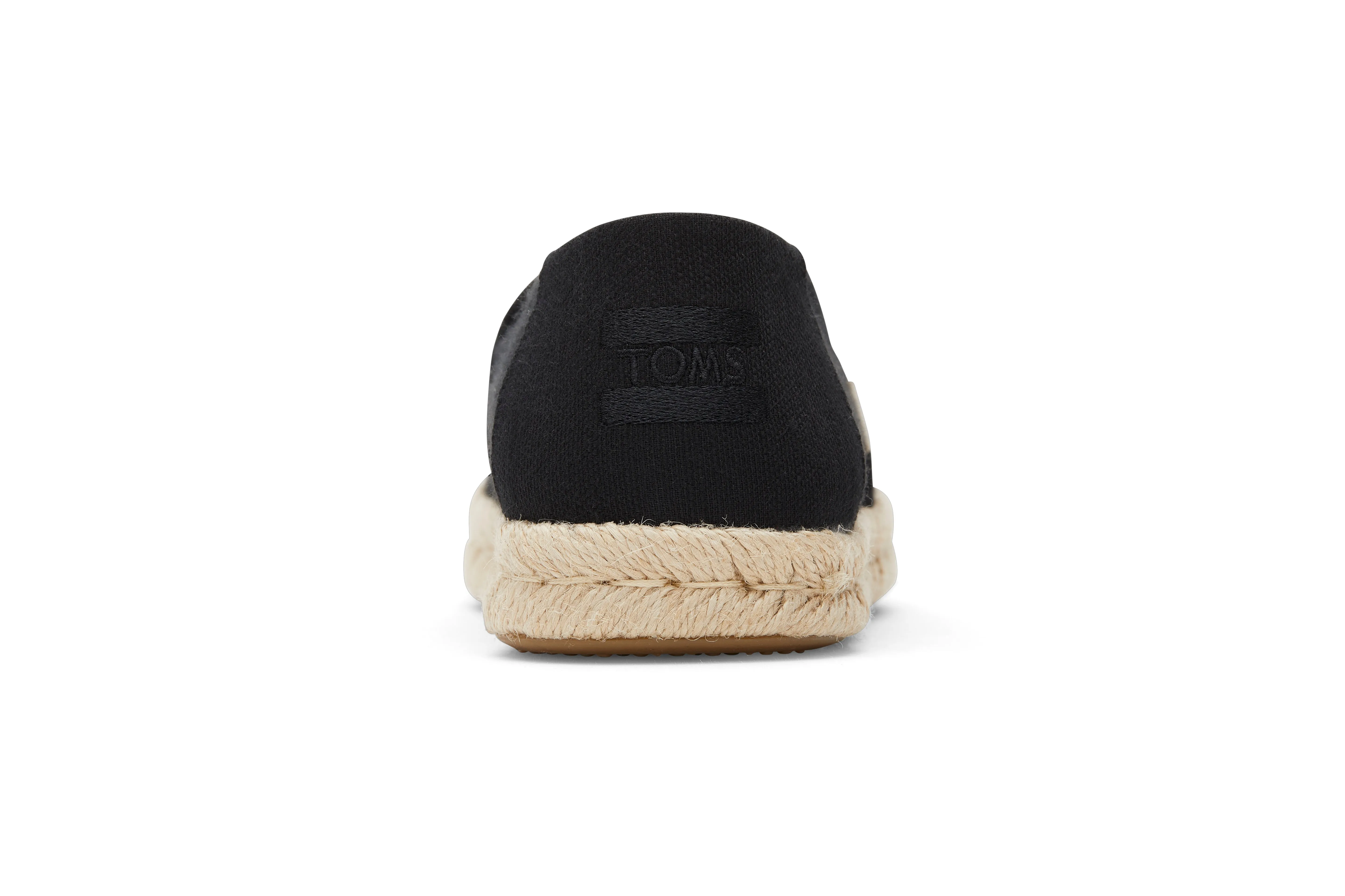 Toms Women Alpargata Rope 2.0 Black Recycled Cotton Slubby