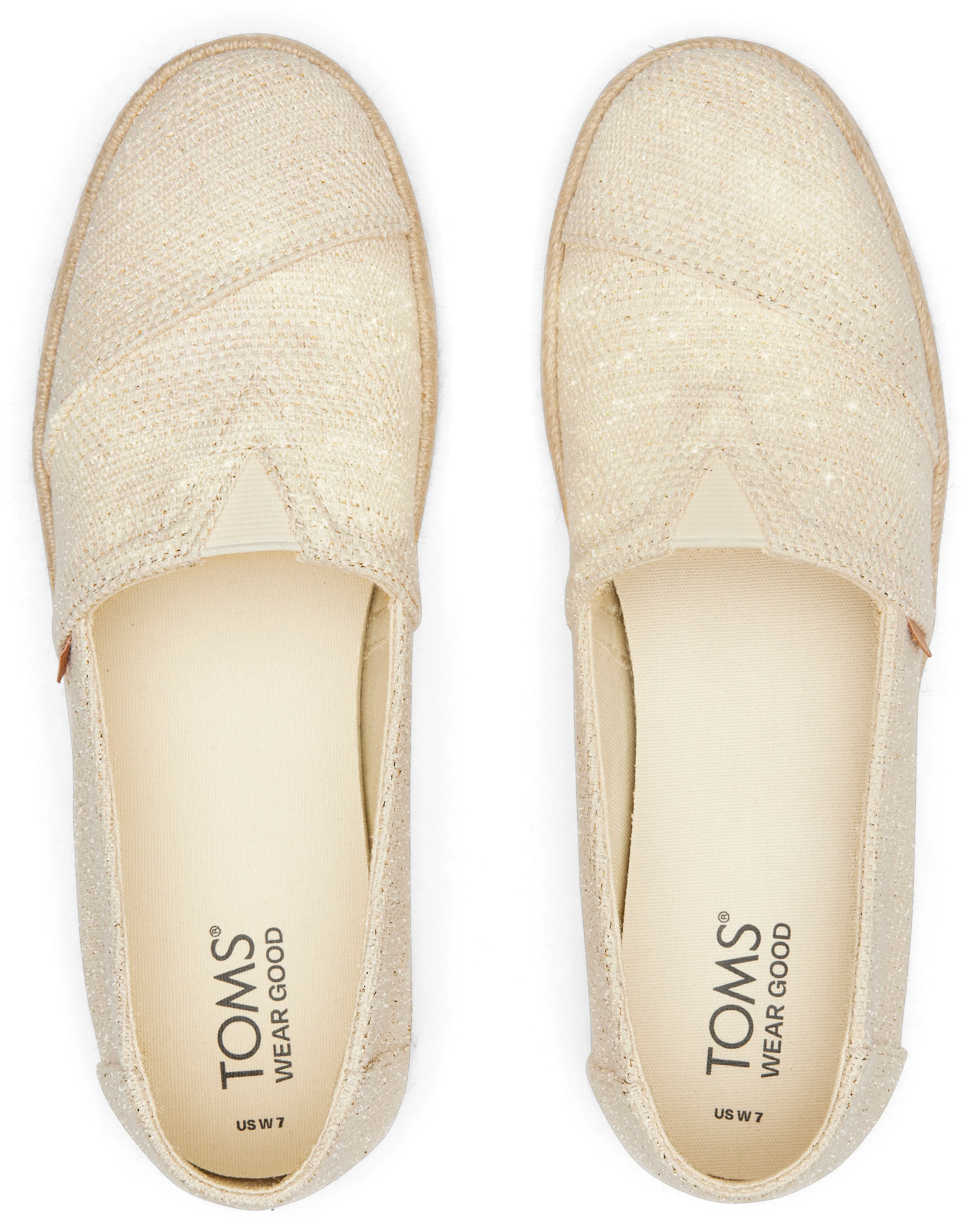 Toms Women Alpargata Rope 2.0 Natural Undyed Metallic Linen Stripe