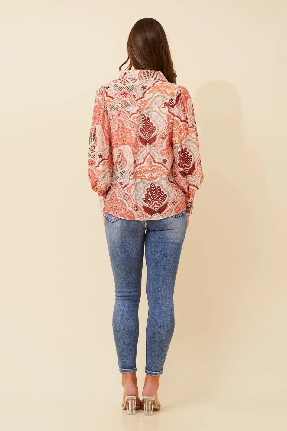 VELLE ABSTRACT PRINT SHIRT