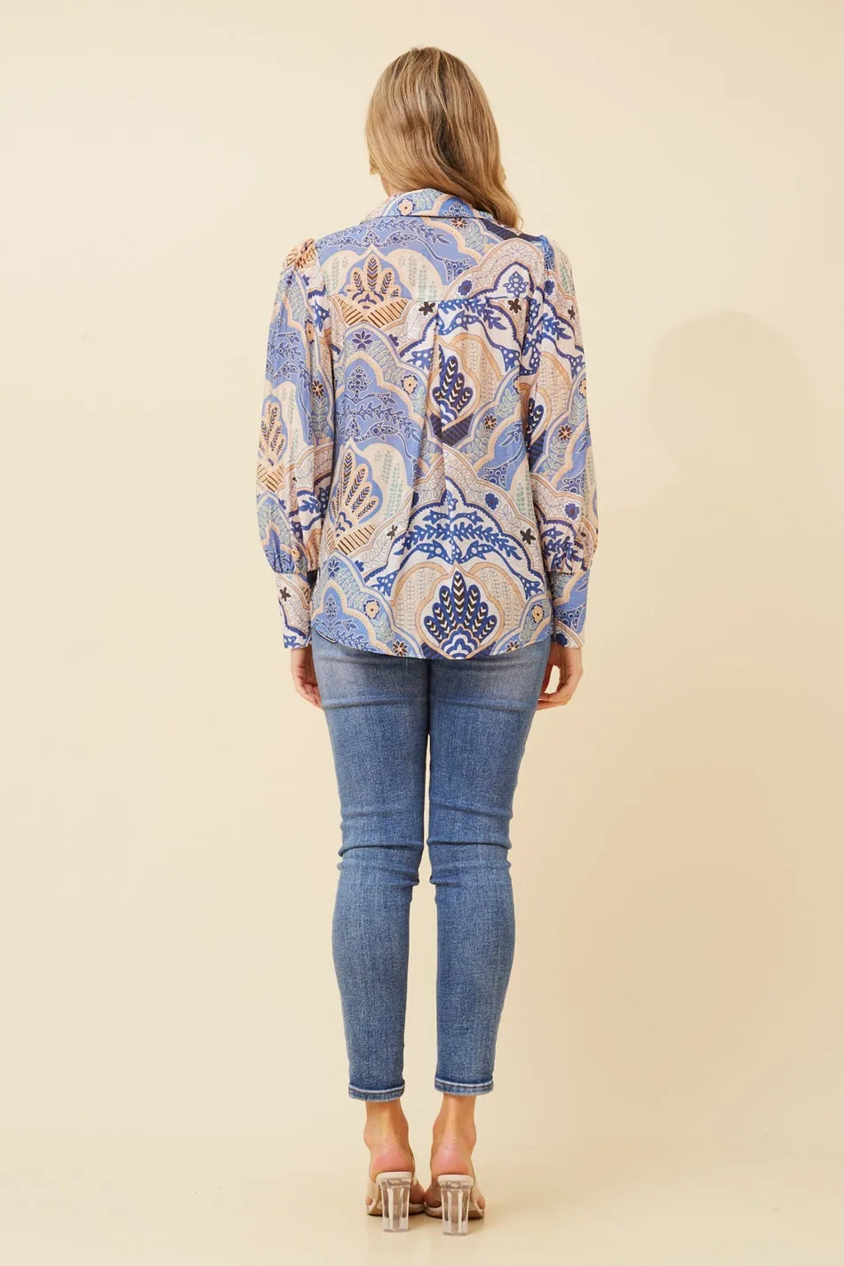 VELLE ABSTRACT PRINT SHIRT
