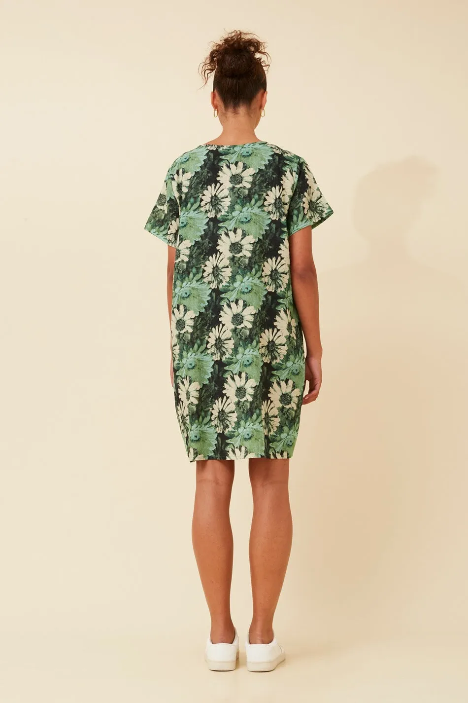 VINE FLORAL SHORT DRESS