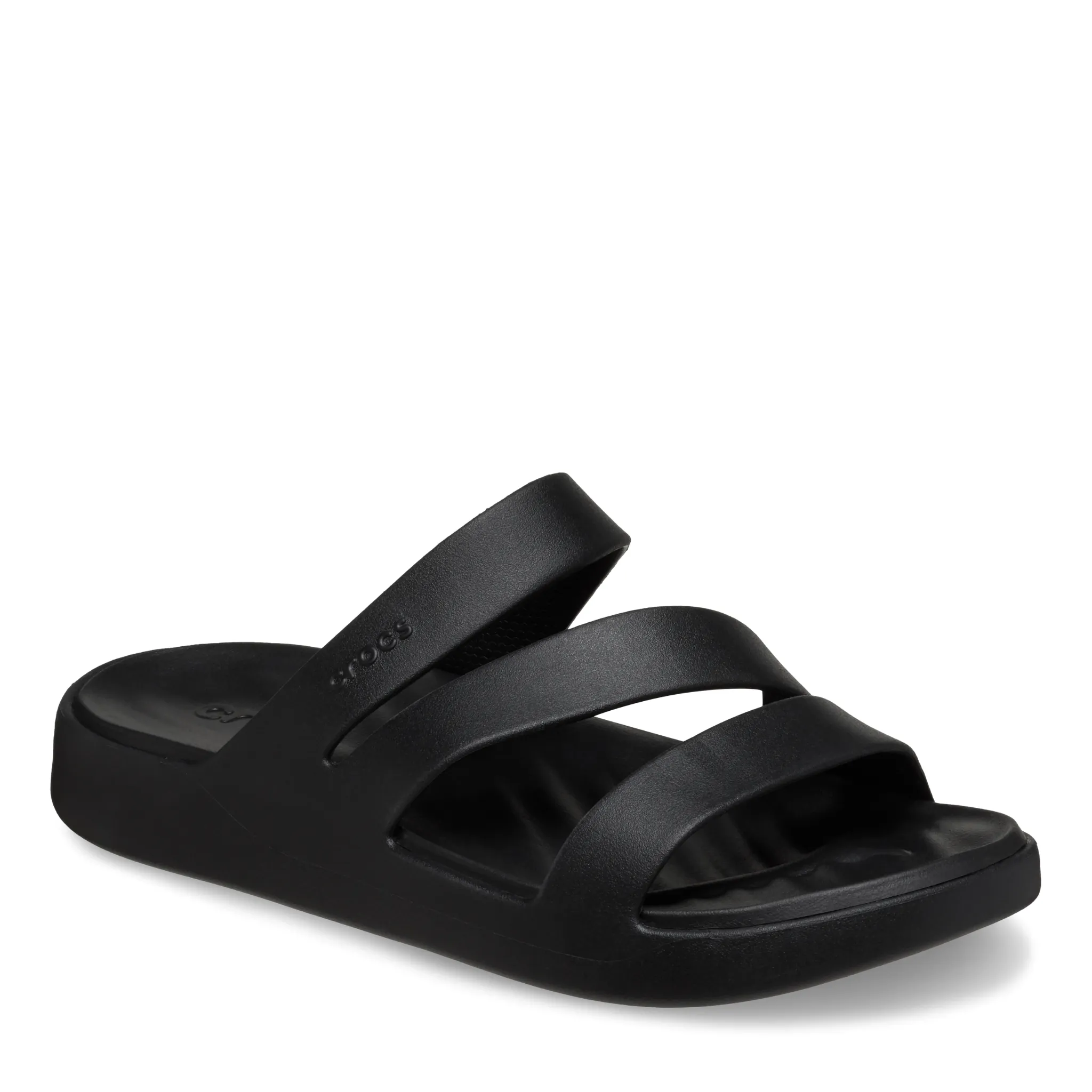 Womens Crocs Black Getaway Strappy Sandals