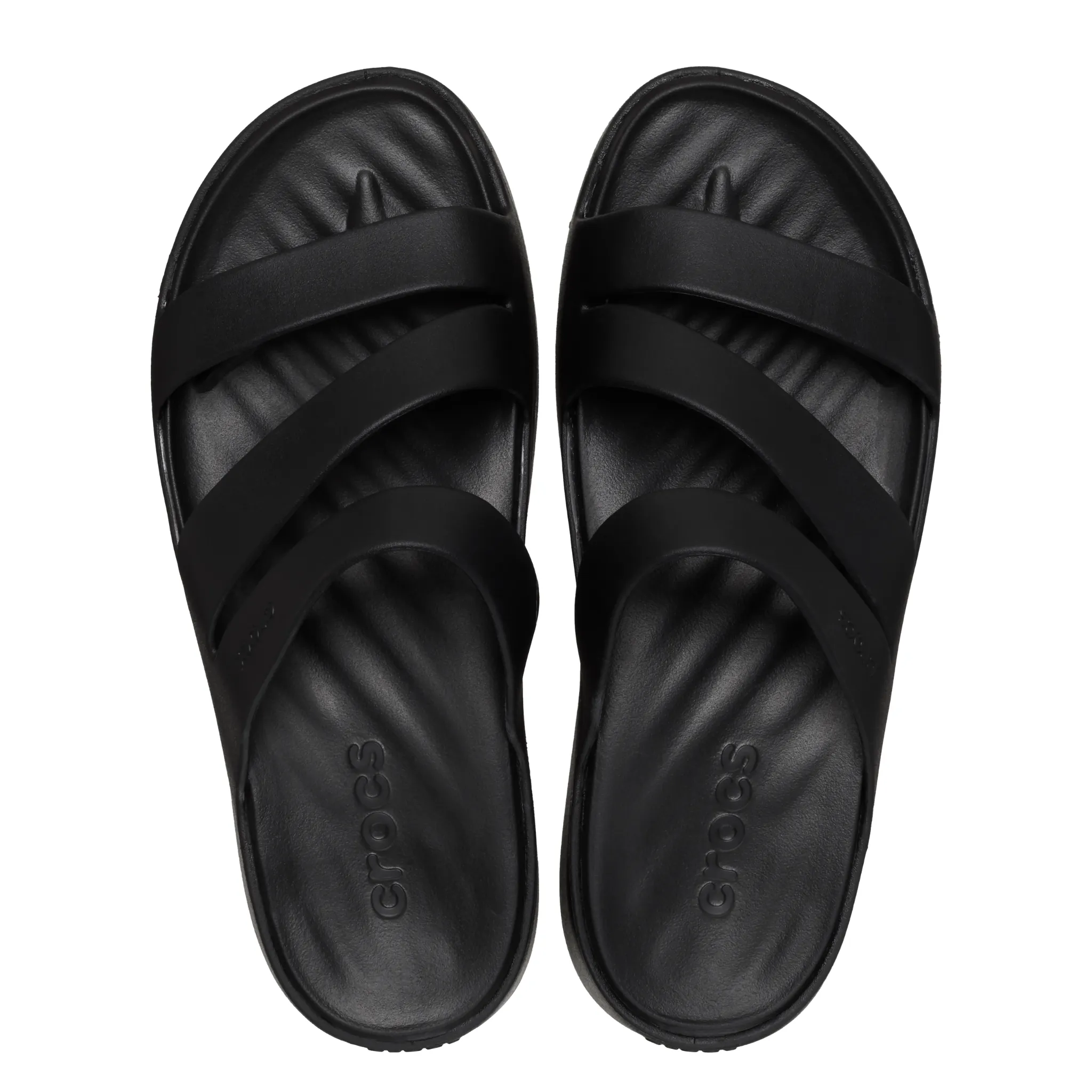 Womens Crocs Black Getaway Strappy Sandals