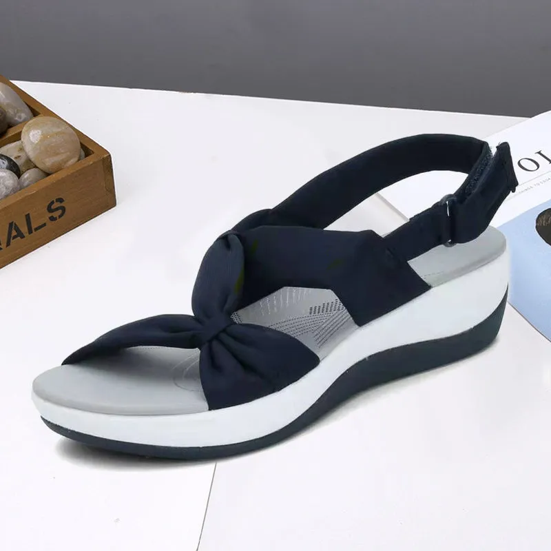 Women's Plain Fishmouth Platform Sandals