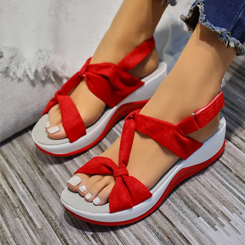 Women's Plain Fishmouth Platform Sandals