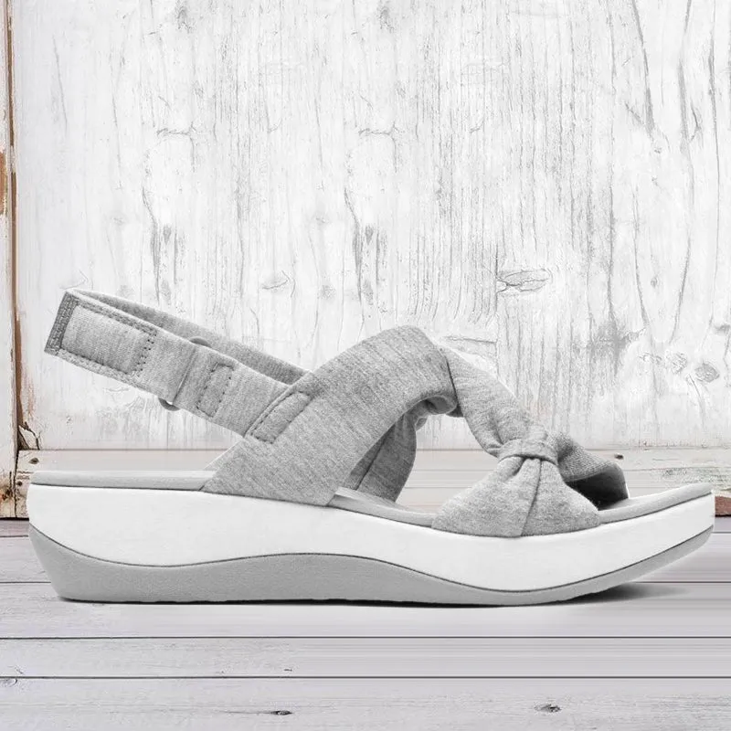 Women's Plain Fishmouth Platform Sandals