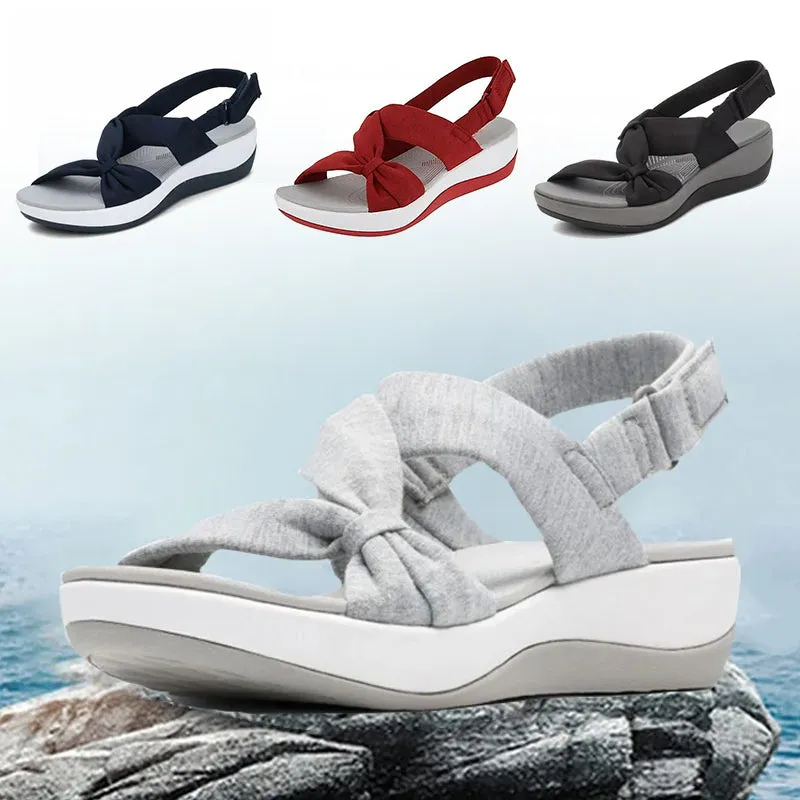 Women's Plain Fishmouth Platform Sandals