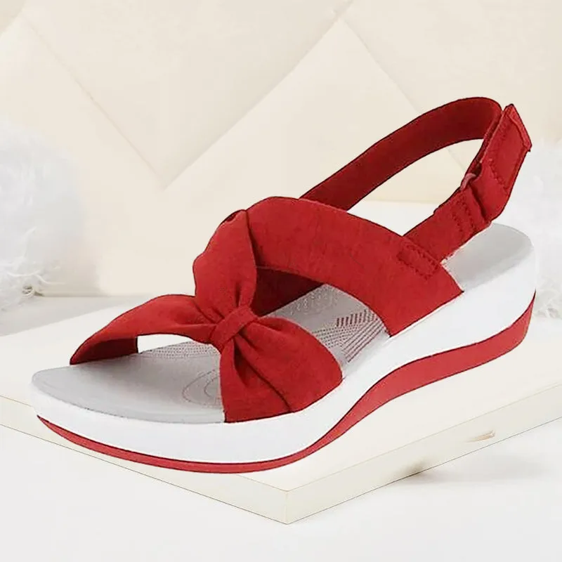 Women's Plain Fishmouth Platform Sandals