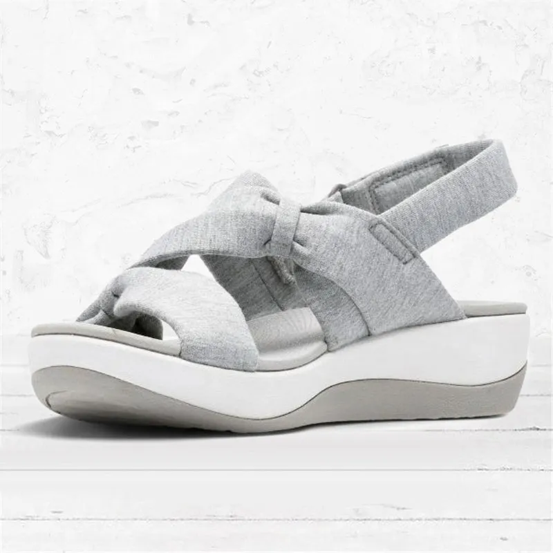 Women's Plain Fishmouth Platform Sandals