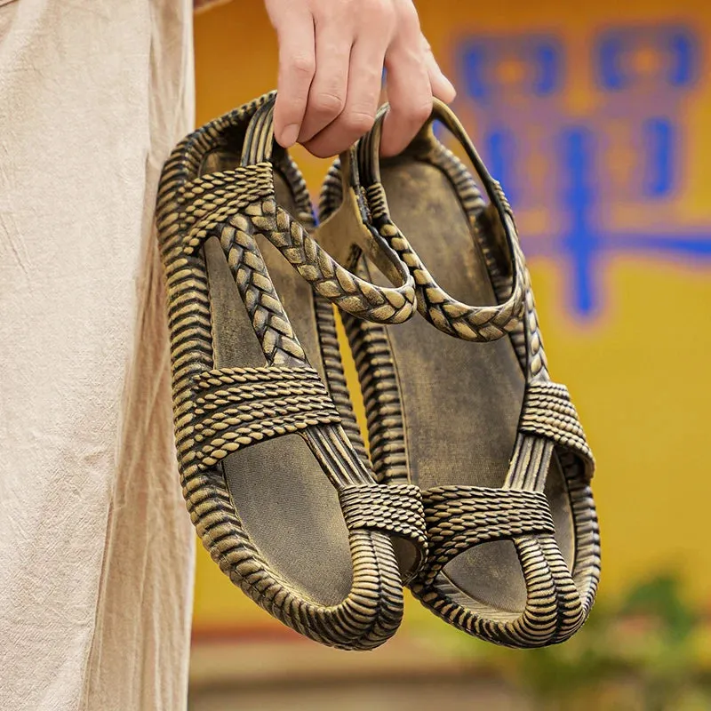 Woven Pattern EVA Gladiator Sandals