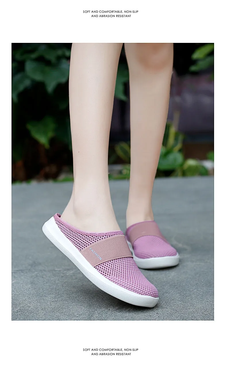 xiangtuibao  Women's Garden Clogs Shoes Casual Mesh Slip-On Mules Sneaker Comfort Breathable Walking Shoes Anti-Skid Lightweight Slippers