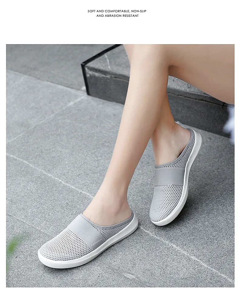 xiangtuibao  Women's Garden Clogs Shoes Casual Mesh Slip-On Mules Sneaker Comfort Breathable Walking Shoes Anti-Skid Lightweight Slippers