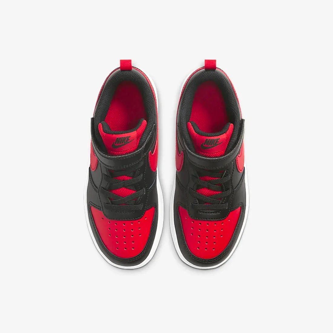 Younger Kids / PS Nike Court Borough Low 2 "Breds" (White/Black/University Red)(BQ5451-007)