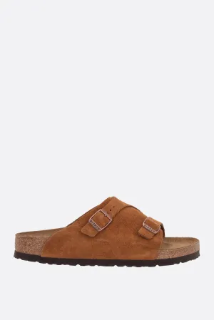 Zürich BS suede flat sandals (Narrow Fit)